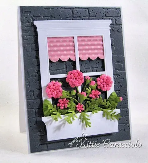 Flower Box With Primula Blooms and Tutorial - Kittie Kraft