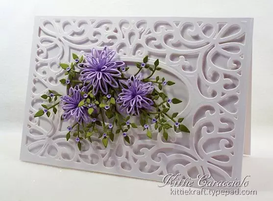 Austrian Background and Delicate Daisies - Kittie Kraft