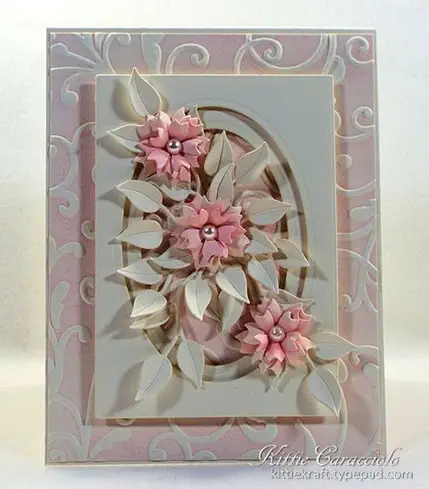 Belleek Inspired Color Washed Floral Spray - Kittie Kraft