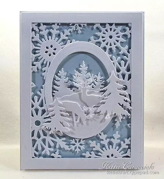 White on White Winter Scene - Kittie Kraft