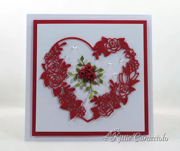 Floral Heart Frame Valentine card is fun to make