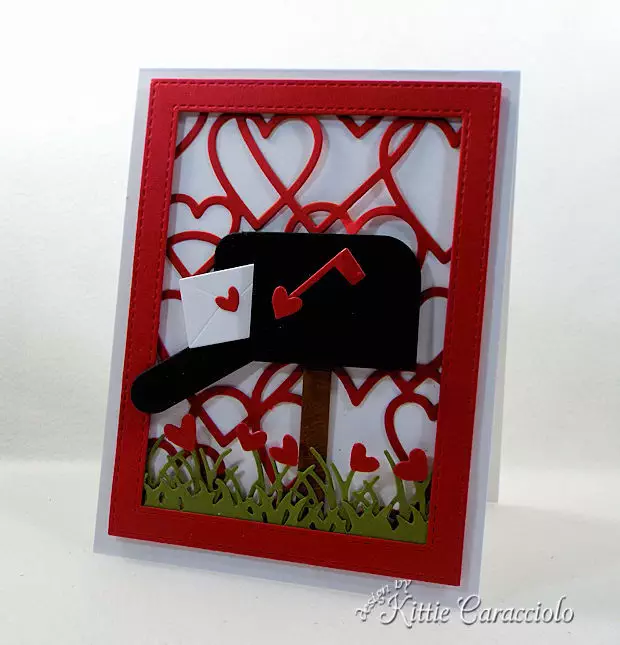 would you like to learn to make a Heart Framed Mailbox Valentine Scene card