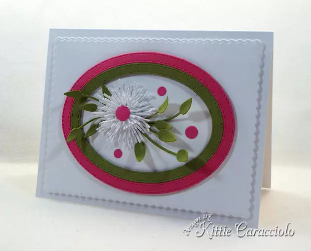 Clean and Simple Die Cut Flower Card - Kittie Kraft