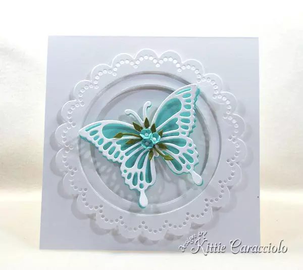 Die cut butterfly wings with flowers are so pretty.