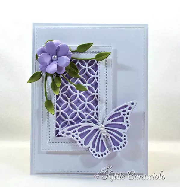 Die cut flower and butterfly makes a pretty card.