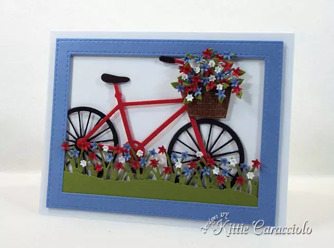 A bike die cut is so fun to use on a masculine card front.