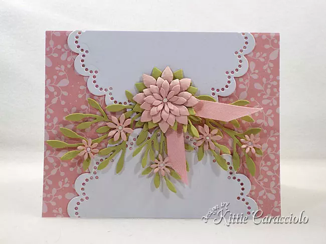 Scallops and flowers are so elegant combined on a card front.
