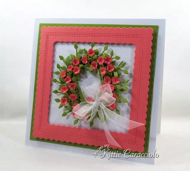 Come and see how I made this paper flower wreath card that is perfect for any occasion.