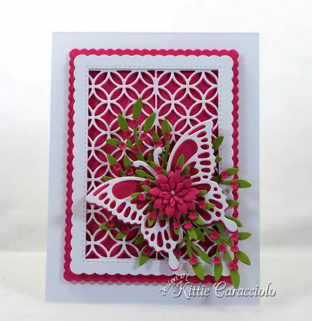Come see how I made this lovely lattice and butterfly with flowers card.