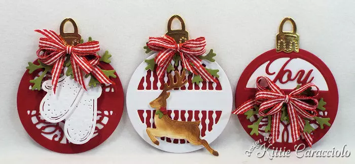 Come check out my set of round tag made using the newly releaesed Spellbinders holiday set.