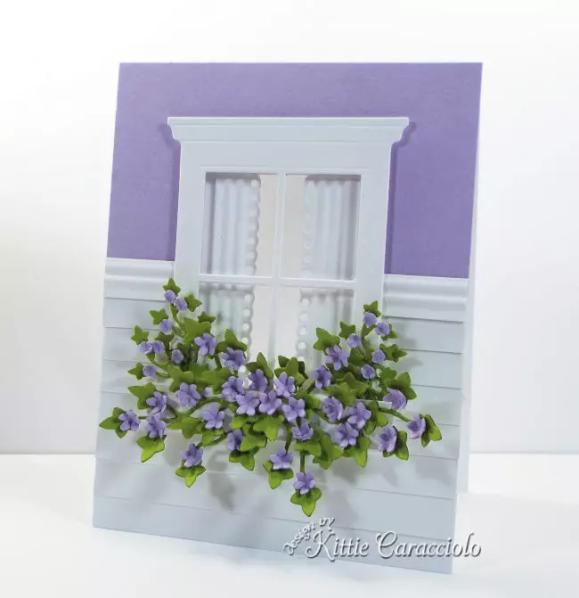 Come see how I made this pretty see through window card with flowers using new Rubbernecker dies.