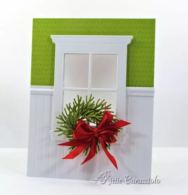 Come see how I make pretty clean and simple pine Christmas cards.