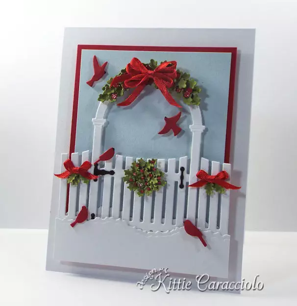 Come see how I made this Christmas gate and arbor scene.