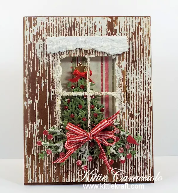 Come see how I made this die cut christmas window.