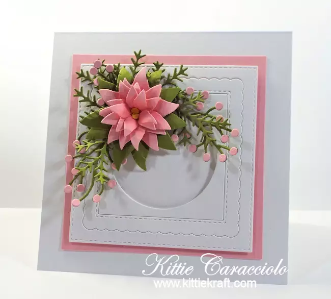 Come see how I made this clean and simple poinsettia card.