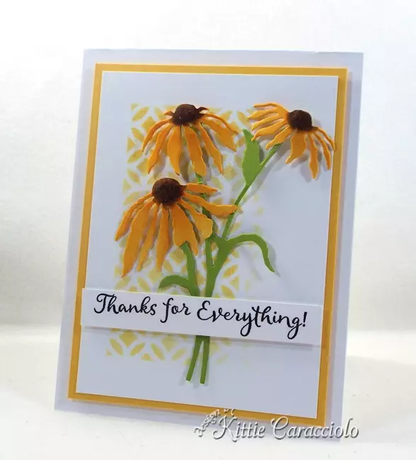 Come see how I made this stencil background and flowers card.