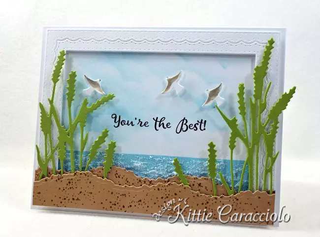 Come check out how I made this die cut seagrass scene.