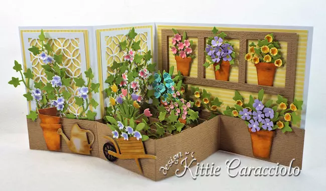Come see how I made this colorful die cut flower z fold card.