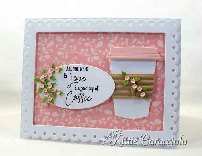 Come see how I made this die cut coffee cup card.