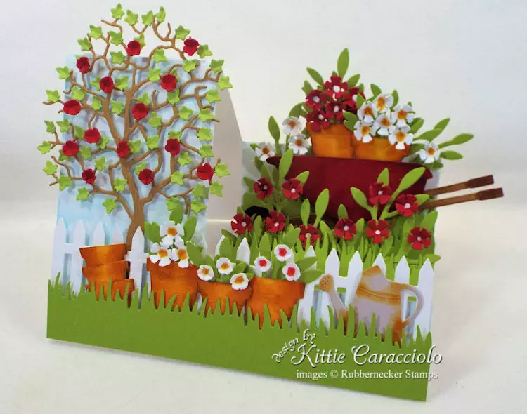 Come and see how I made this colorful and pretty garden side step card.