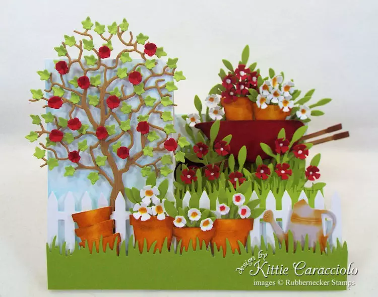Come and see how I made this pretty garden side step card.
