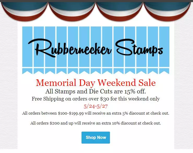 Rubbernecker Memorial Day Sale