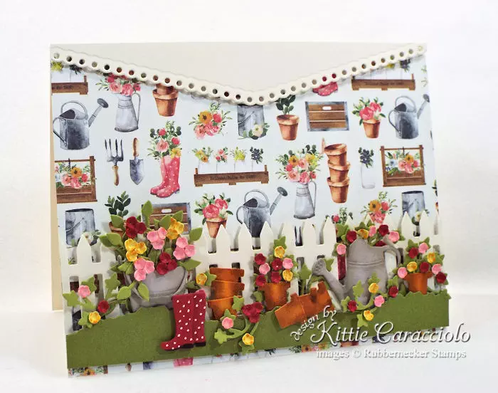 Flower Pots Garden Card - Kittie Kraft