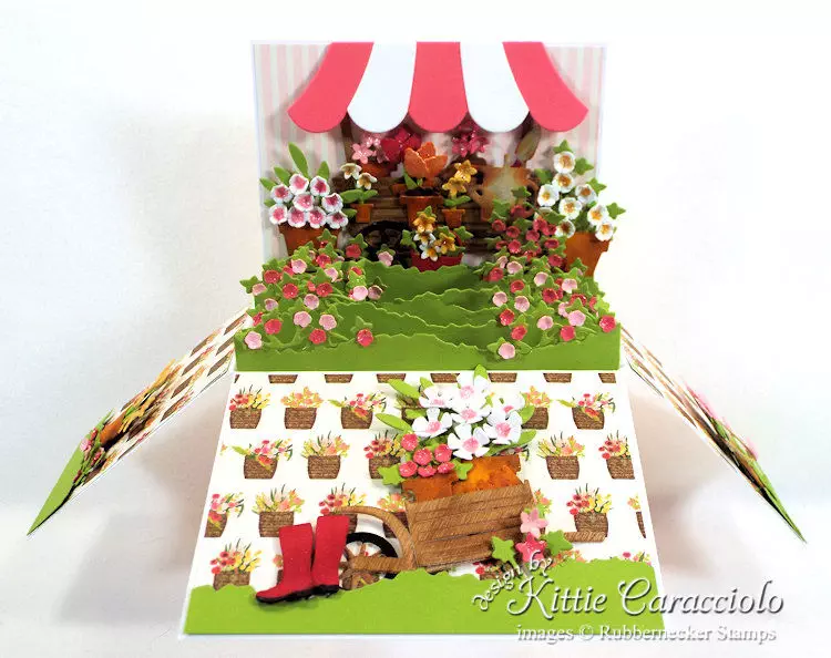Come see how I made this colorful flower pop up box card.