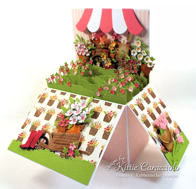 Come see how I made this pretty flower pop up box card.