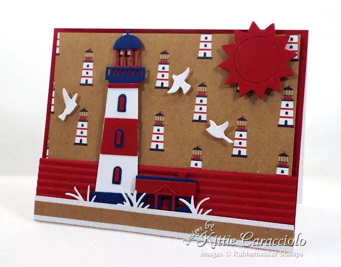 Come over to my blog to see my red, white and blue lighthouse card.