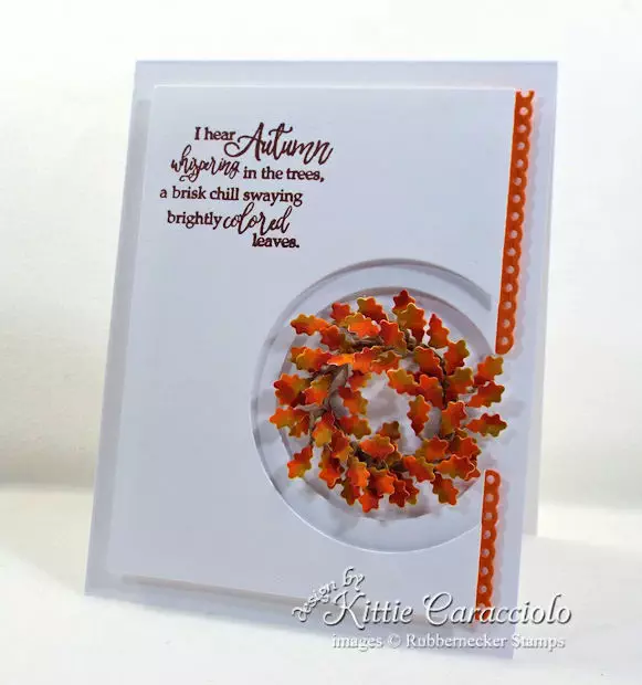 Come see how I made this CAS fall wreath card.