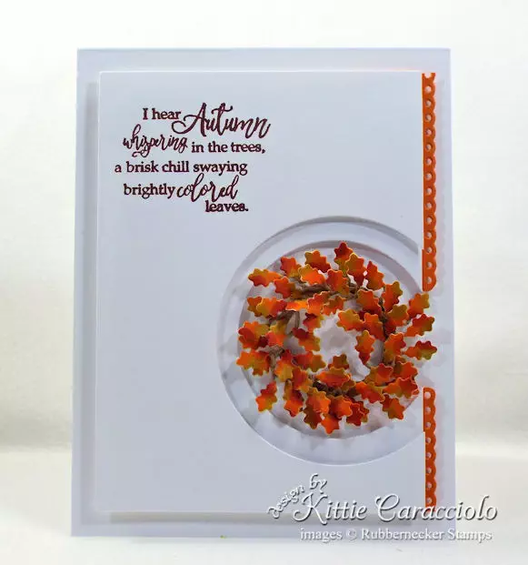 Come see how I made this colorful CAS fall wreath card.