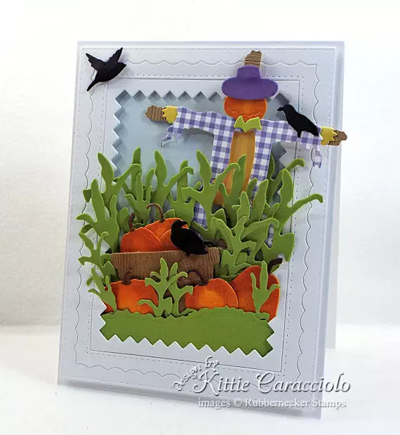 Come see how I made this scarecrow and pumkins card.