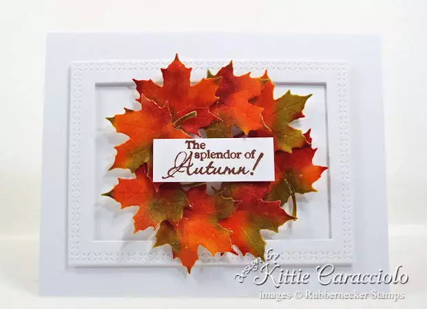 Come check out how I made this colorful fall leaf wreath card.