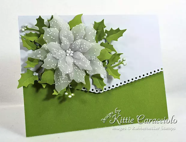 Come see how I made this lovely vellum poinsettia Christmas card.