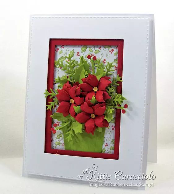 Come see my poinsettia paper flowers basket.
