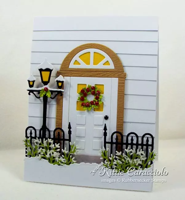 Christmas Front Door Card - Kittie Kraft