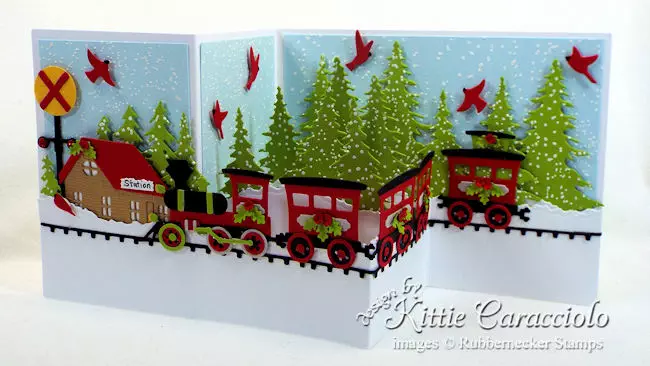 Come over to my blog to see how I made this Christmas train z fold card.