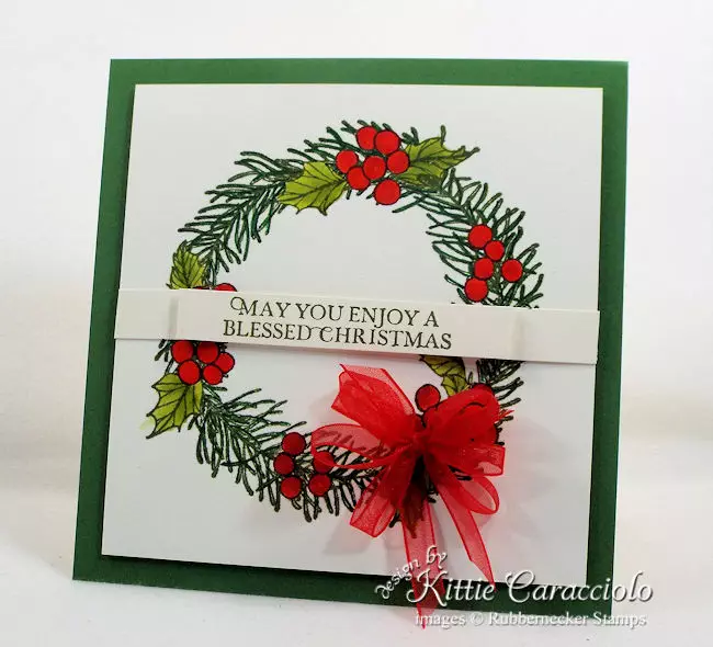 Come over to my blog to see how I made this Christmas wreath card.