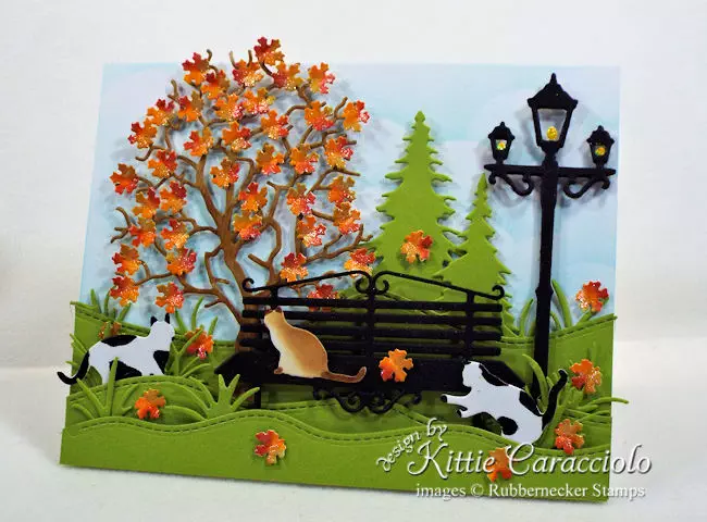 Come over to my blog to see how I made this autumn leaves card with kitty cats.