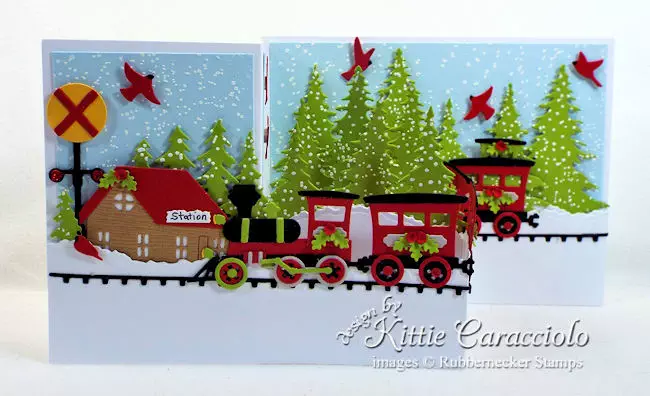 Come over to my blog to see how I made this festive Christmas train z fold card.