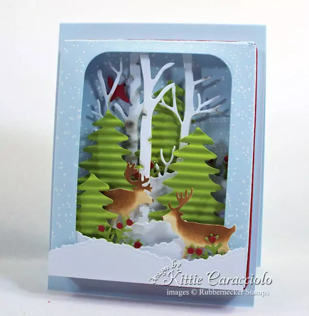 Come over to my blog to see how I made this shadow box winter scene card.