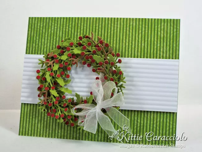Come see how I made this clean and simple Christmas wreath card.