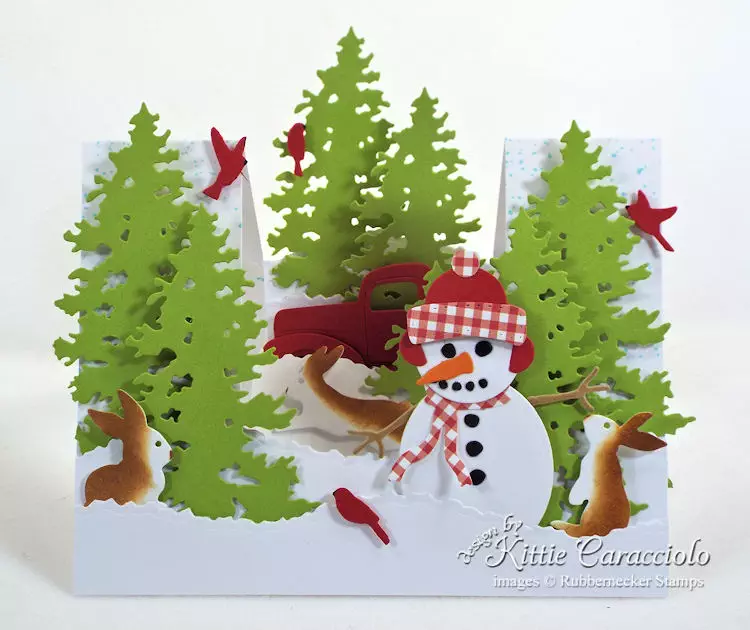 Come see how I made this snowman stair step card.