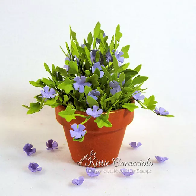 KC Rubbernecker 5210-04D Small Flowers Terracotta pot 2