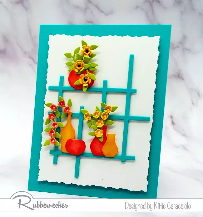 Cards with bright colors are perfect to send to friends and family for all occasions.  Click on the photo to see how I made this beautiful card.