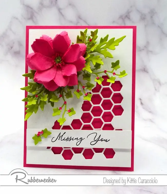 This missing you card is the perfect way to let family and friends know how much you miss them.  Click on the photo for all the details on how I put this together.