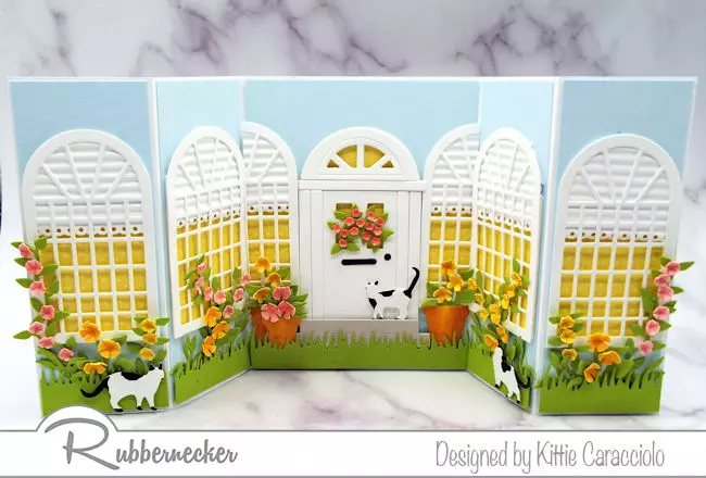 This double shutter home sweet home card was so much fun to make with the door and windows.  Click on the picture to see more details.