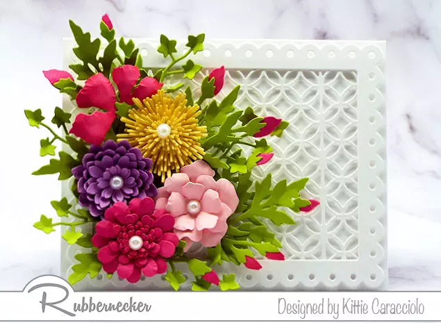 Handmade cards with flowers are so popular for Mother's Day.  Come over to see how I arranged this colorful mixed flower arrangement. 