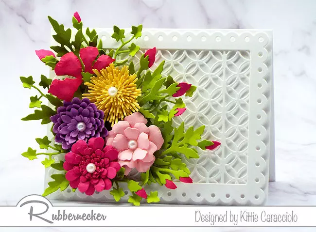Handmade cards with flowers are so popular for Mother's Day.  Come see how I arranged this colorful mixed flower arrangement. 